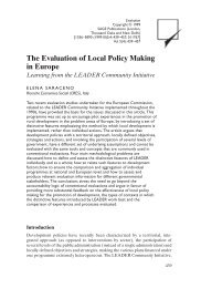 The Evaluation of Local Policy Making in Europe - OEI