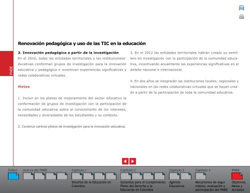 Plan Nacional Decenal de EducaciÃ³n 2006 - 2016 - OEI