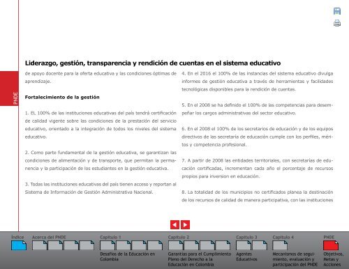 Plan Nacional Decenal de EducaciÃ³n 2006 - 2016 - OEI