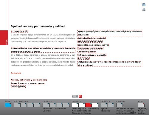 Plan Nacional Decenal de EducaciÃ³n 2006 - 2016 - OEI