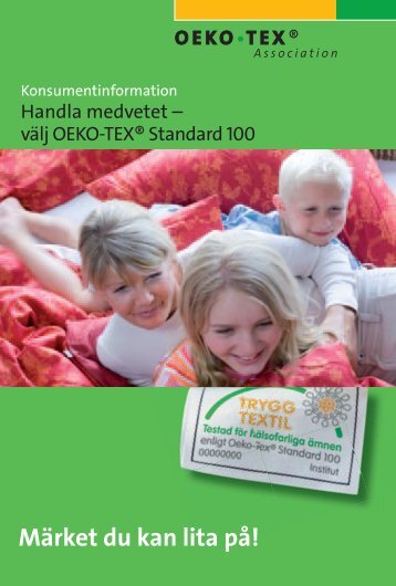 Handla medvetet - vÃ¤lj OEKO-TEXÂ® Standard 100