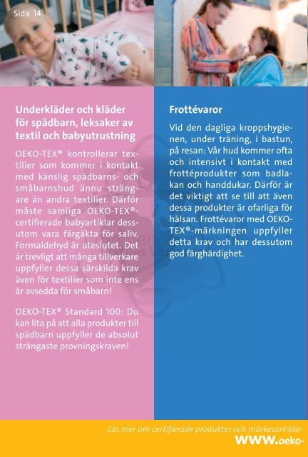 Handla medvetet - vÃ¤lj OEKO-TEXÂ® Standard 100