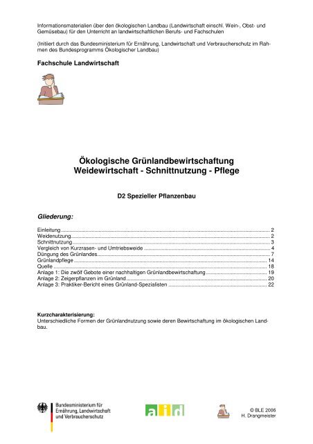 Ökologische Grünlandbewirtschaftung ... - Oekolandbau.de