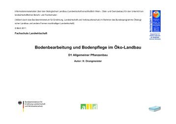 Bodenbearbeitung und Bodenpflege im Ãko ... - Oekolandbau.de