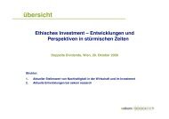 Ethisches Investment â Entwicklungen Und ... - Oekom Research