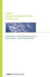 oekom Corporate Responsibility Review 2011 - Oekom Research