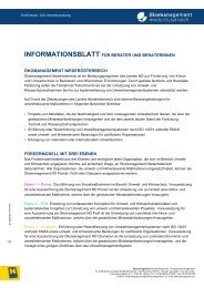 Informationsblatt fÃ¼r Berater und Beraterinnen - Ãkomanagement ...
