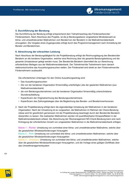 Informationsblatt fÃ¼r Berater und Beraterinnen - Ãkomanagement ...