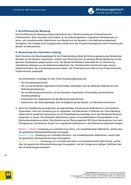 informationsblatt fÃ¼r berater und beraterinnen Ã¶komanagement ...