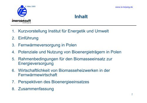 Optionen der Biomassenutzung in FernwÃ¤rmenetzen in Polen