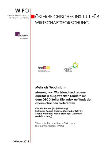 Studie Mehr als Wachstum 2012 (PDF, 2MB) - Bundesministerium ...