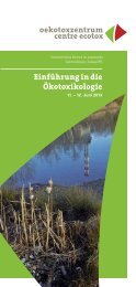 Einführung in die Ökotoxikologie - Oekotoxzentrum