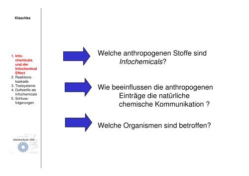 Infochemicals - Oekotoxzentrum