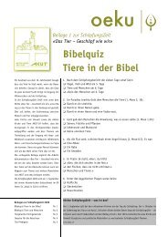 Bibelquiz Tiere in der Bibel - oeku Kirche und Umwelt