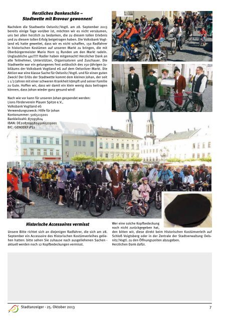 Stadtanzeiger 2013 - Stadt Oelsnitz