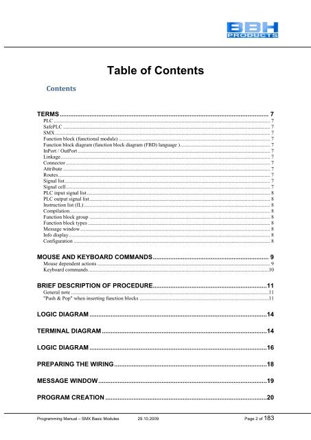 SMX Programming Manual for the SMX Module - OEM Automatic AB