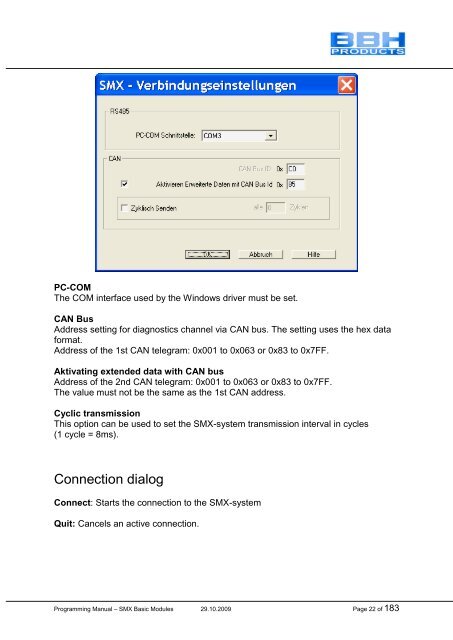 SMX Programming Manual for the SMX Module - OEM Automatic AB