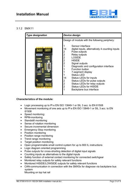 Installation Manual for SMX Modules - OEM Automatic AB