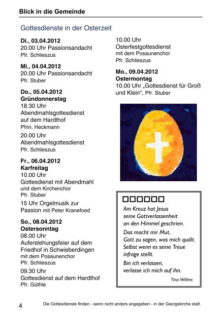 miteinander - Evangelische Kirchengemeinde Schwieberdingen