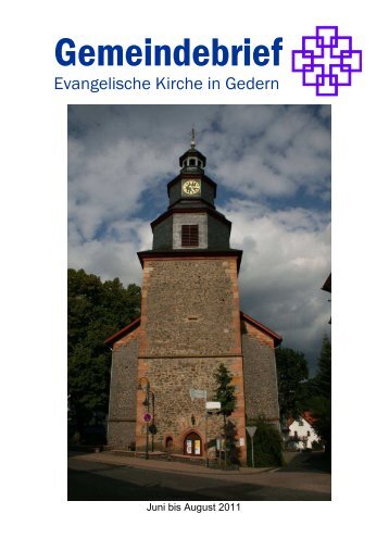 Aus der Gemeinde - Evangelische Kirchengemeinde Gedern