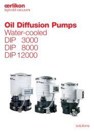 Oil Diffusion Pumps Water-cooled DIP 3000 DIP 8000 ... - Oerlikon