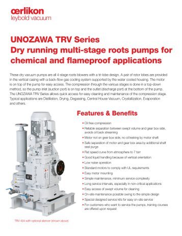 UNOZAWA TRV Series Dry running multi-stage roots ... - Oerlikon