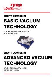 BASIC VACUUM TECHNOLOGY ADVANCED VACUUM ... - Oerlikon