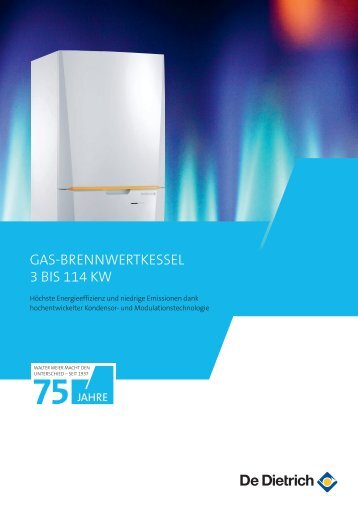 Produktbroschüre De Dietrich Gas-Brennwert-Heizkessel - Oertli ...