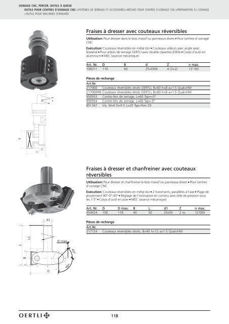 5 USINAGE CNC, PERCER, OUTILS Ã QUEUE