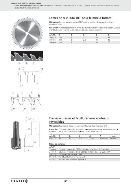 5 USINAGE CNC, PERCER, OUTILS Ã QUEUE