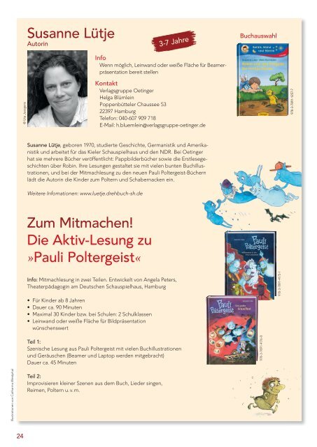 Lesungen und Veranstaltungen 2013 - Verlag Friedrich Oetinger