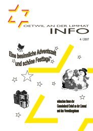 Ausgabe 4/2007 - Oetwil an der Limmat