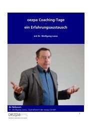 Coaching-Tage mit Dr. Looss - oezpa GmbH