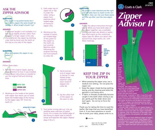Coats & Clark 22 Polyester All-Purpose Zipper
