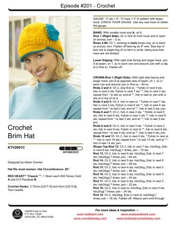 Crochet Brim Hat - Coats & Clark