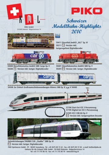 CH-Flyer 2010/2011 - EYRO Modellbahn GmbH