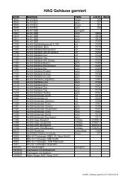 Lagerliste GehÃ¤use