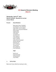 OFA Board of Directors Meeting MINUTES - Ontario Federation of ...