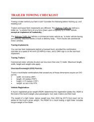 TRAILER TOWING CHECKLIST