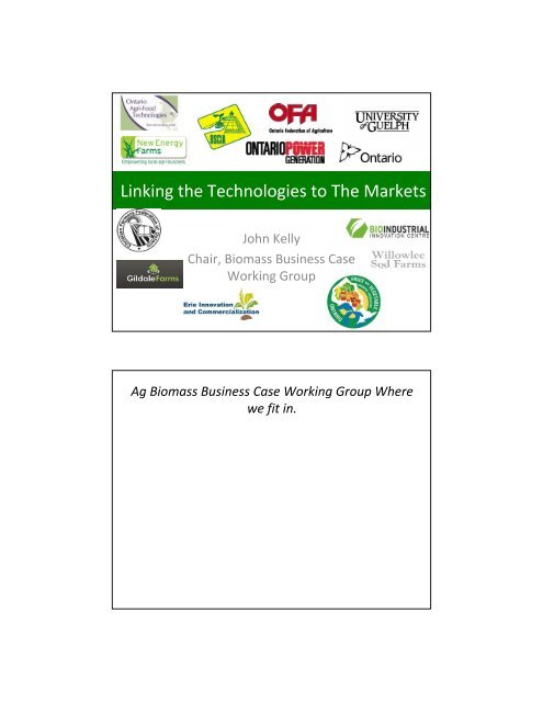 Biomass Working Group Needs - Ontario Federation of Agriculture