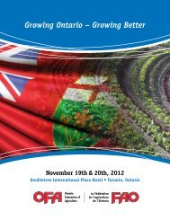 Growing Ontario â Growing Better - Ontario Federation of Agriculture