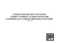 literature review and study energy market alternatives for - Ontario ...