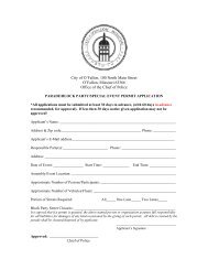 Parade/Block Party/Special Event Permit Application - City of O'Fallon