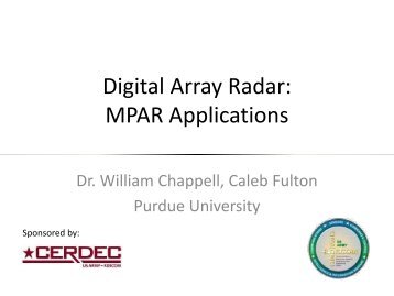 Digital Array Radar: MPAR Applications
