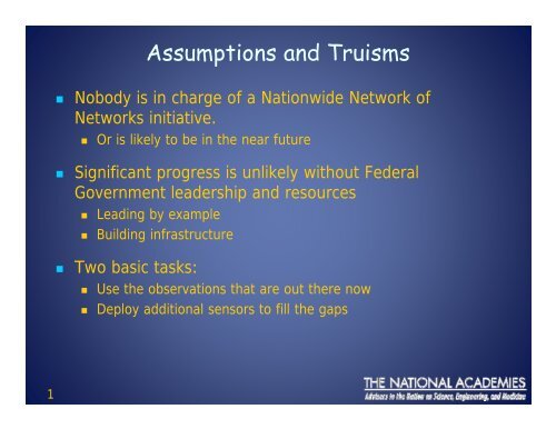 Assumptions and Truisms