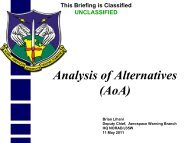 Analysis of Alternatives