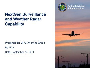 NextGen Surveillance and Weather Radar Capability - Office of the ...