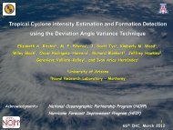 Tropical Cyclone intensity Estimation and Formation Detection using ...
