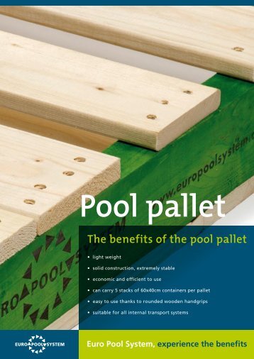 The benefits of the pool pallet - Euro Pool System