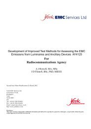 Development of Improved Test Methods for Assessing the ... - Ofcom